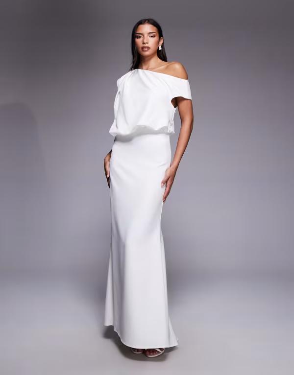 ジャーロ レディース トップス ワンピース マキシ Jarlo Huda Bridal fallen shoulder maxi dress Ivory アイボリー