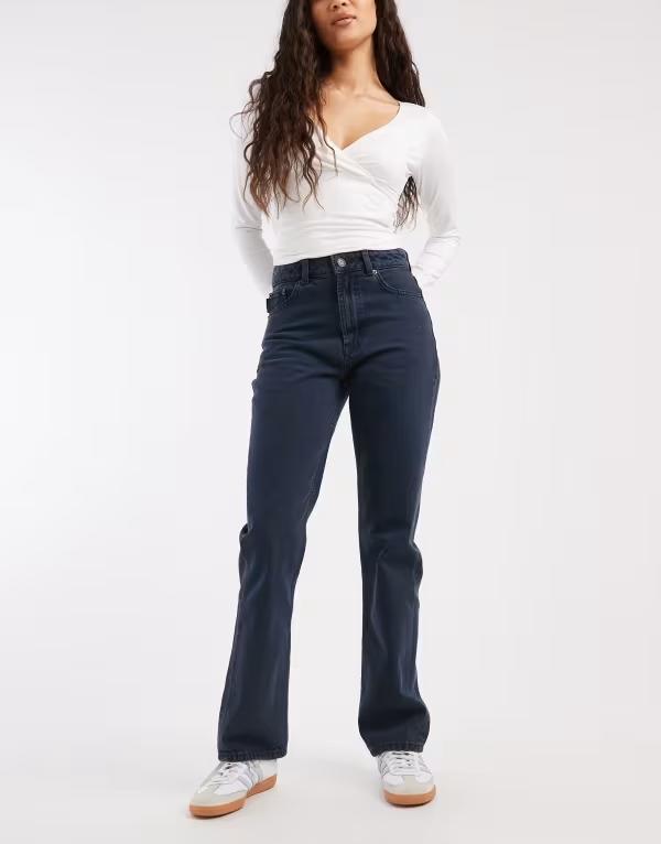 エイソス レディース ボトムス デニムパンツ ジーンズ ASOS DESIGN 90straight jeans in washed NAVY ネイビー｜ReVida 店 14,414円