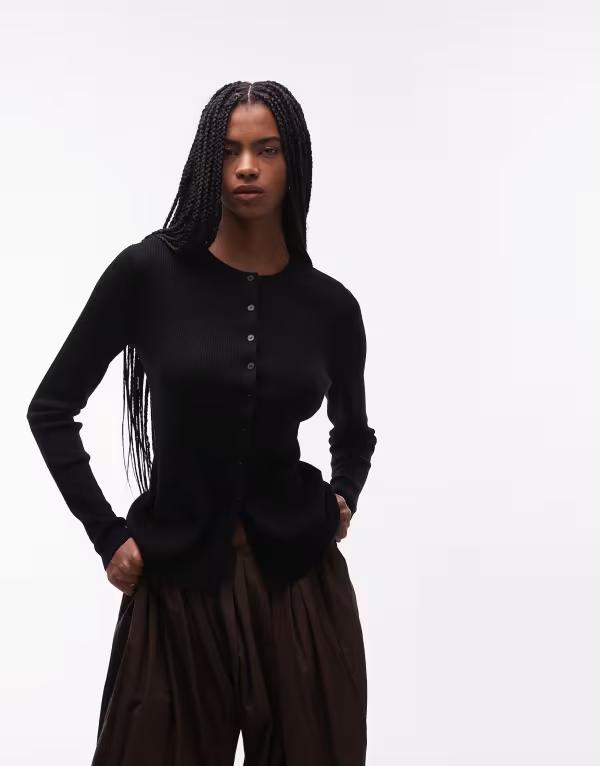 アンドアザーストーリーズ レディース アウター ジレー 編み物 \u0026 Other Stories knitted cardigan Black 黒いこと