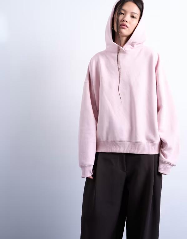トップショップ レディース アウター パーカー・スウェット Topshop ultimate hoodie in light PINK ピンク