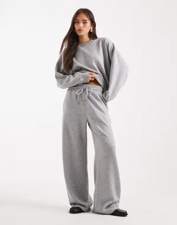 ブレーブソウル レディース ボトムス 心地好いズボン下 引っ切り無い スウェットパンツ アクアラング Brave Soul Straight Leg Sweatpants Heather インチ Scuba-Style Fabric Gray 薄墨色