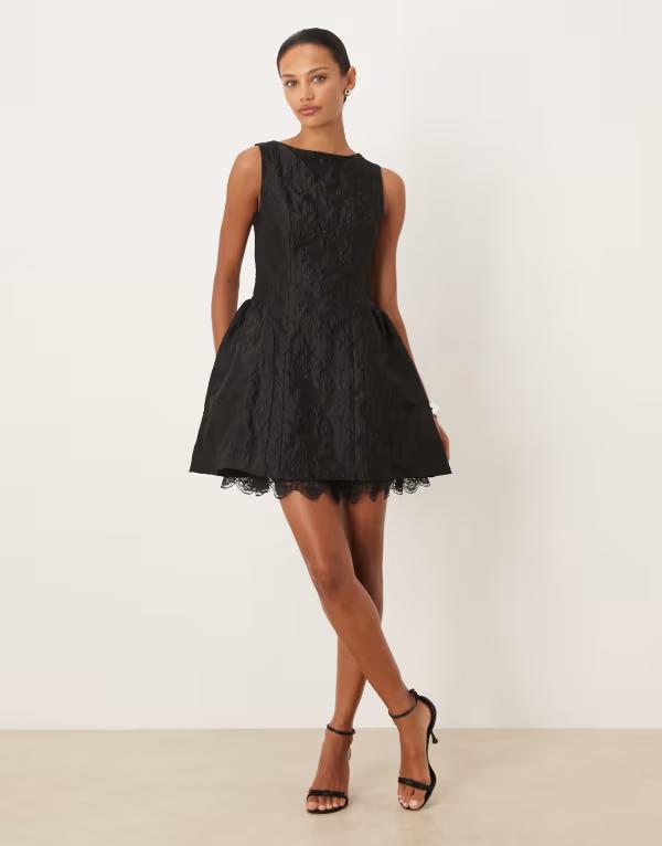 ベビージュン レディース トップス 衣装 ミニ Sister Jane Screenplay jacquard mini dress Black 黒いこと