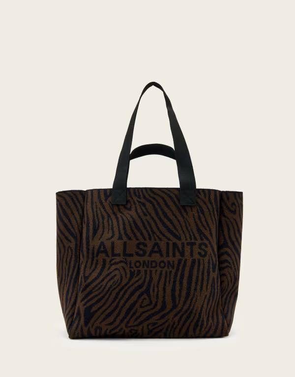 オールセインツ レディース バッグ Allsaints Izzy zebra tote bag Black/brown ブラック