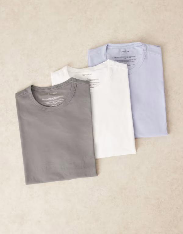 カルバンクライン メンズ トップス プルオーバー Calvin Klein 3 pack short sleeve t-shirts/white/light Multi マルチ色合い