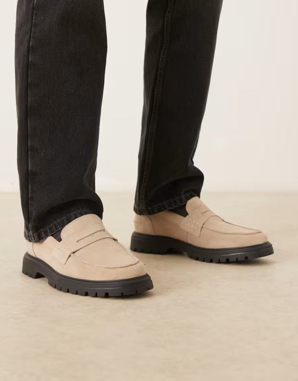 ノーク メンズ シューズ スリッポン・ローファー スエード NOAK made in Portugal tasseloafers in stone suede STONE ストーン