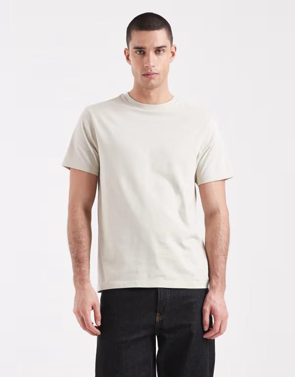 エイソス メンズ トップス Tシャツ クルーネック ASOS DESIGN Essentials crew neck t-shirt Pelican ベージュ