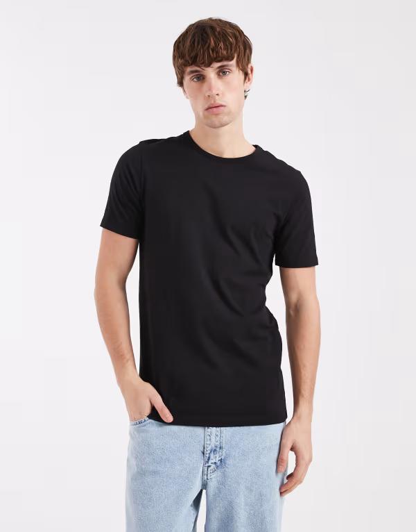 ジャック アンド ジョーンズ メンズ トップス Tシャツ スリムフィット Jack & Joneshort sleeve slim fit-shirt Black ブラック