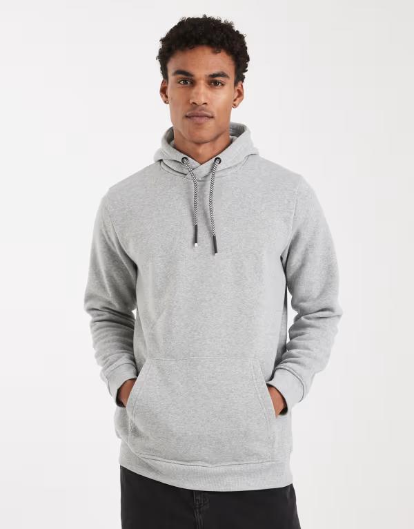 ブレーブソウル メンズ アウター パーカー・スウェット コントラスト Brave Soul hoodie with contrast drawcords heather Gray Heather グレー|ReVida 店