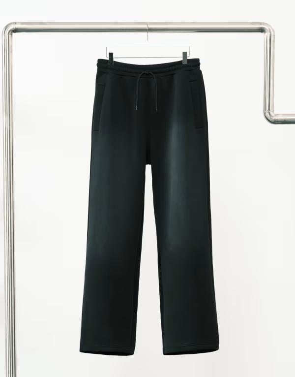 週日 メンズ ボトムス 心地好いズボン下 スウェットパンツ アクアラング Weekday scuba-style fabric sweatpants インチ washed black - part of a set Washed black 黒いこと