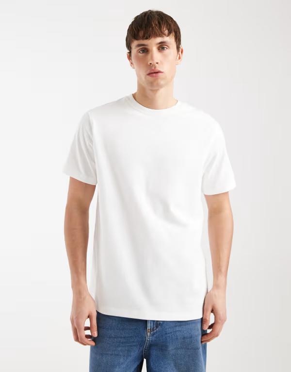 エイソス メンズ トップス Tシャツ クルーネック ASOS DESIGN super heavyweight crew neck t-shirt WHITE ホワイト