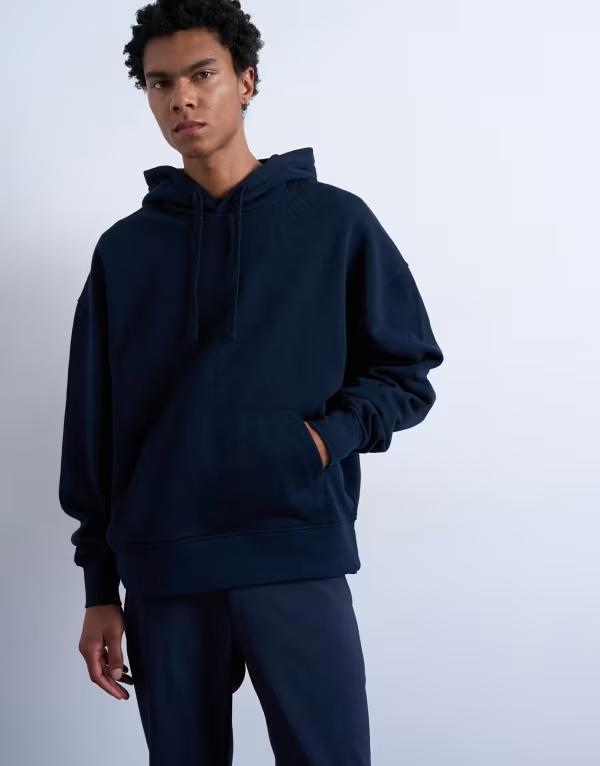トップマン メンズ アウター パーカー・スウェット Topman heavyweight oversized hoodie NAVY ネイビー