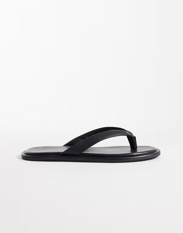 エイソス メンズ シューズ サンダル ASOS DESIGN classic flip flops Black ブラック