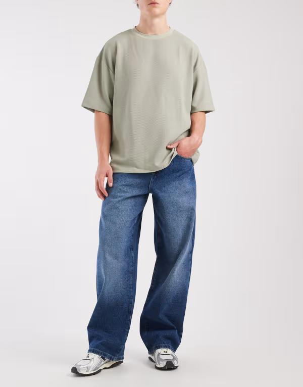 エイソス メンズ ボトムス デニムパンツ ジーンズ ASOS DESIGN baggy jeans in dark wash blue with tint Dark wash blue ブルー 15,185円