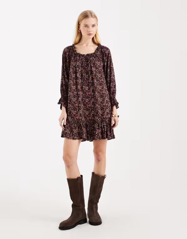 ミスセルフフリッジ レディース トップス ワンピース Misselfridge spun smock dress in paisley