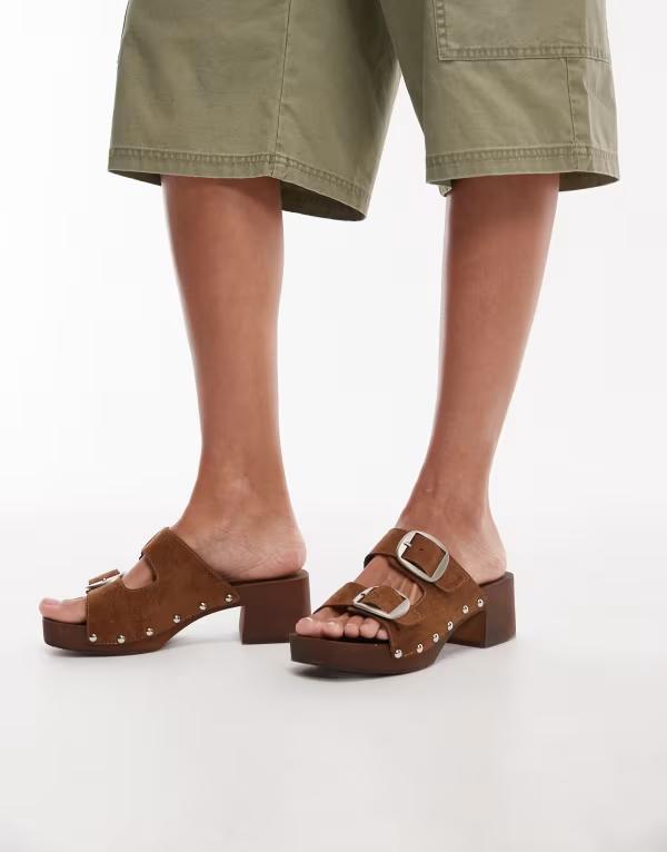 グラマラス レディース シューズ サンダル スエード Glamorous clogs in tan suedette Tan suedette タン