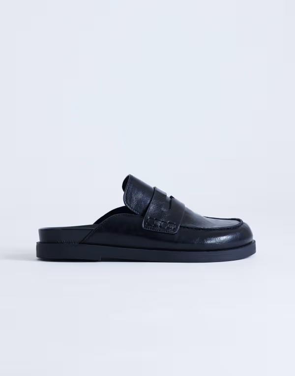 トップショップ レディース シューズ スリッポン・ローファー Topshop Addie loafer mules Black ブラック｜ReVida 店