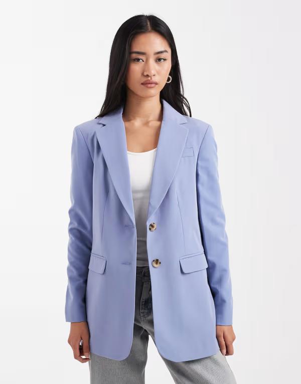 ミスセルフフリッジ レディース アウター ジャケット・ブルゾン ブレザー Misselfridge oversized blazer in powder blue ブルー