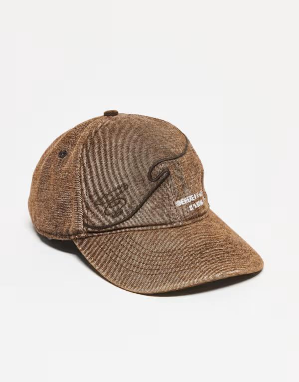 ベイシング エイプ レディース アクセサリー 帽子 パッチワーク キャップ Aape by A Bathing Ape patchwork baseball cap BROWN ブラウン