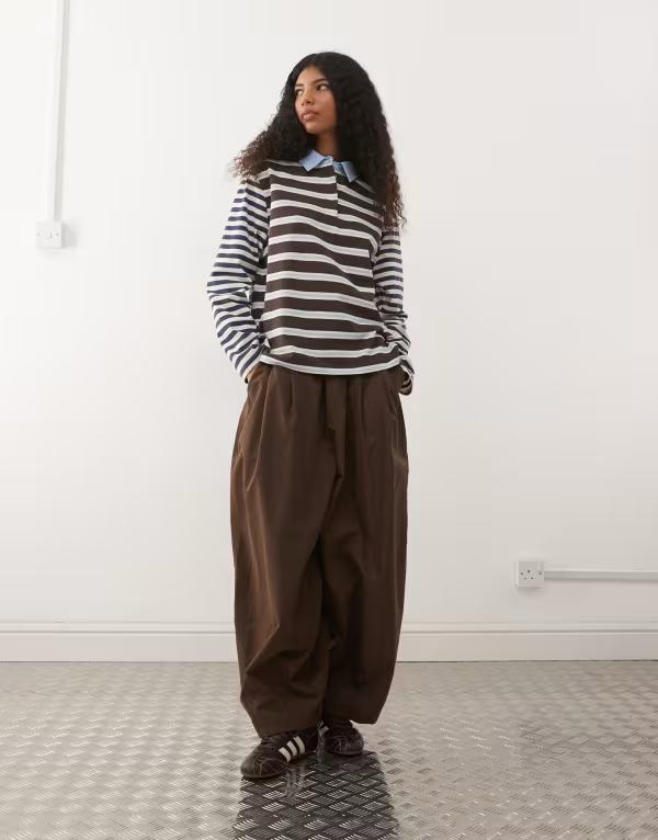 リクレイム ヴィンテージ レディース トップス ポロシャツ Reclaimed Vintage polo top in multi splicestripes multi マルチカラー 15,185円