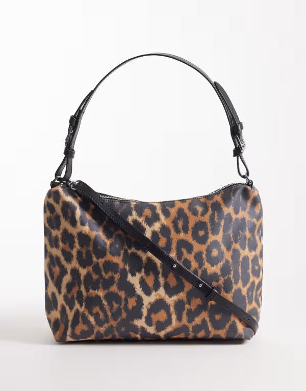 ベックサンダーガード レディース バッグ プリント コート Becksondergaard ginny coated shoulder bag in leopard print Multi マルチカラー