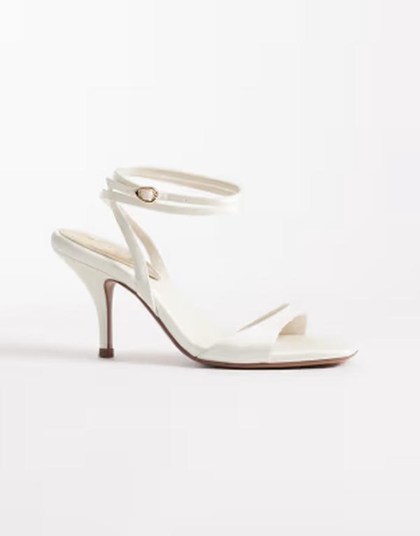 エイソス レディース シューズ サンダル ヒール ASOS DESIGN Hope barely there mid heel stiletto sandals IVORY アイボリー