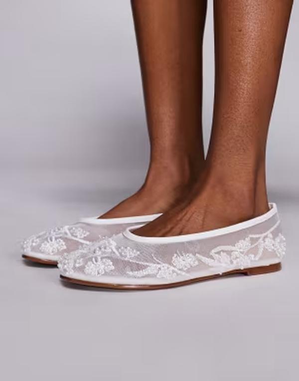 シミ レディース シューズ パンプス メッシュ SIMMI Shoesimmi London Anita ballet flats mesh White mesh ホワイト