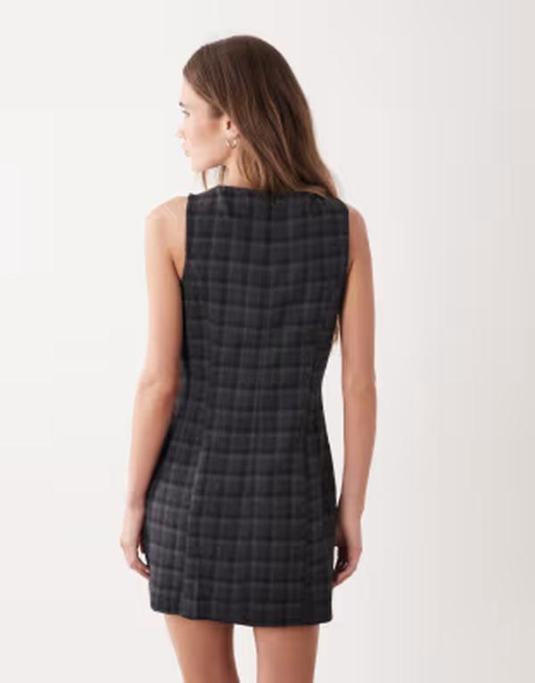 ミスセルフフリッジ レディース トップス ワンピース Misselfridge pinafore dress in plaid チェック|ReVida 店