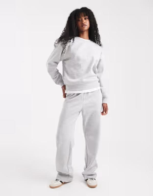 ピーシーズ レディース アウター パーカー・スウェット シャツ Pieces oversized sweatshirt in light heather gray - part of a set Light Gray Melange グレー｜ReVida 店