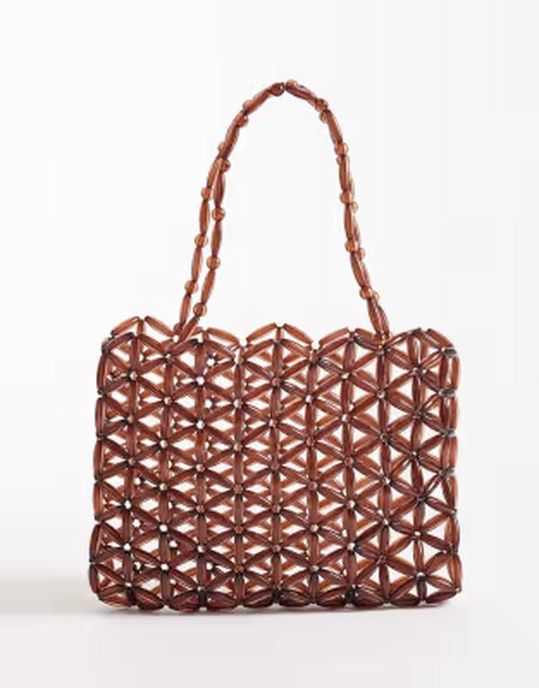 エイソス レディース バッグ ASOS DESIGN resin beaded clutch purse in tort GOLD ゴールド｜ReVida 店