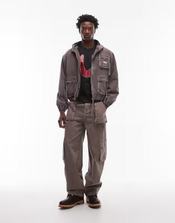 トゥルーレリジョン メンズ ボトムス デニムパンツ ジーンズ True Religion Big T baggy cargo jeans wash BROWN ブラウン