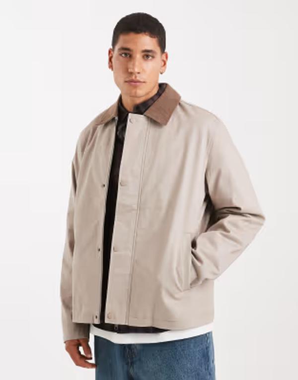 手玉 アンド ジョーンズ メンズ アウター 上衣・上衣 Jack \u0026 Jones barn jacket String ベージュ