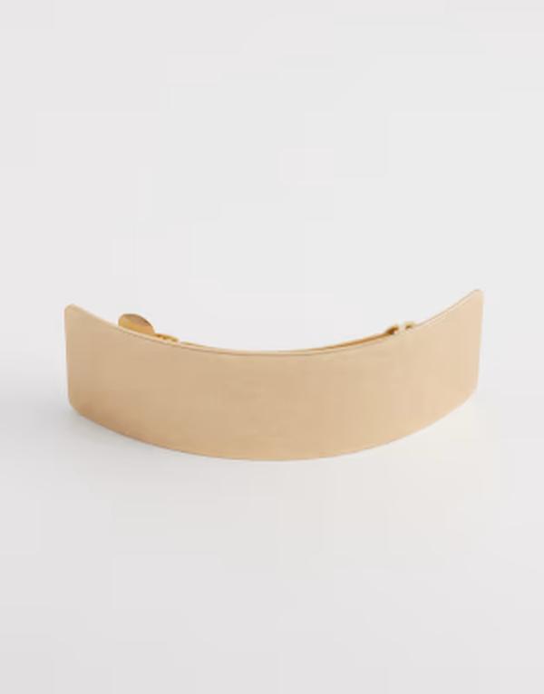 エイソス レディース アクセサリー ASOS DESIGN rectangular hair clip in brushed gold tone SILVER シルバー