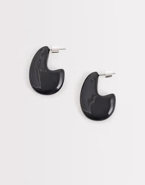 アンドアザーストーリーズ レディース アクセサリー ピアス・イヤリング & Other Stories large teardrop curvearrings Black ブラック｜ReVida 店