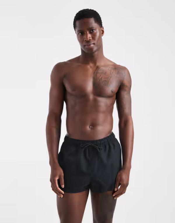 エイソス メンズ 水着 ハーフパンツ・ショーツ ショートパンツ ASOS DESIGN swim shorts in super short length Black ブラック