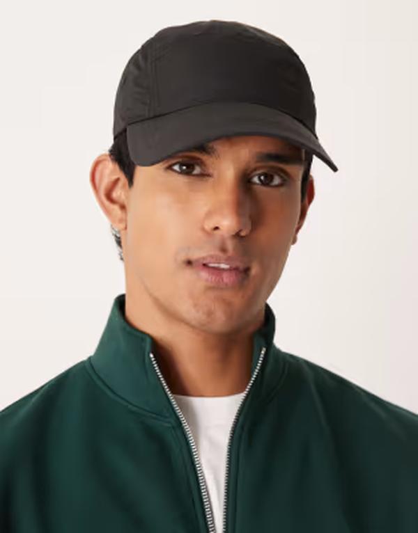 エイソス メンズ アクセサリー 帽子 ナイロン キャップ ASOS DESIGNylon cap Black ブラック