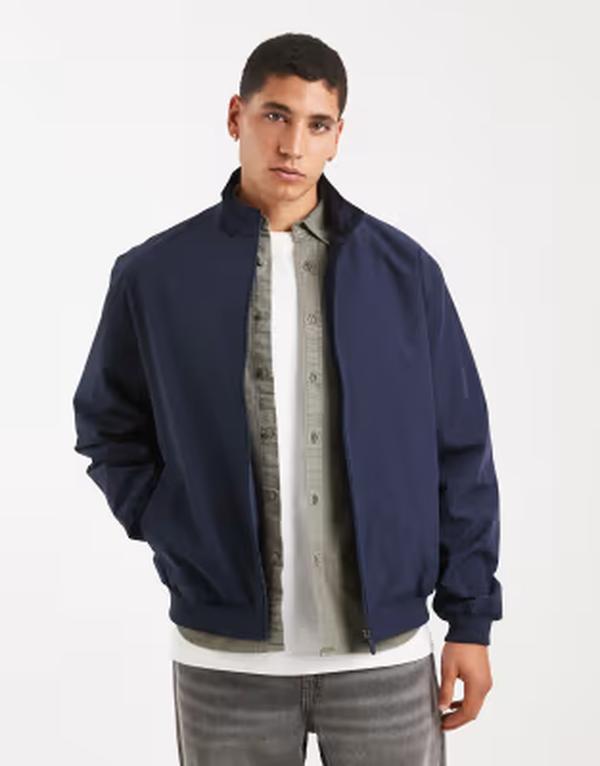 手玉 アンド ジョーンズ メンズ アウター 上衣・上衣 Jack \u0026 Jones harrington jacket Navy Blazer 米国海軍