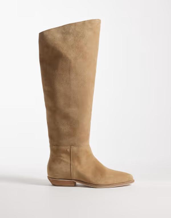 ブロンクス レディース シューズ ブーツ・レインブーツ スエード Bronx Kendra-a refined western detail knee boots inatural suede NATURAL