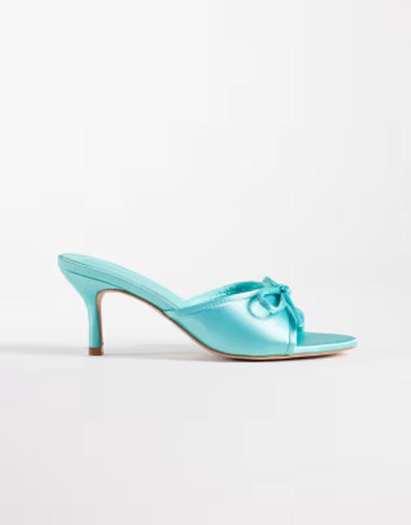 グラマラス レディース シューズ サンダル ヒール Glamorous heeled muled sandals in aqua アクア 12,586円