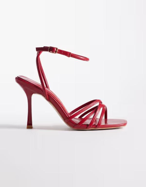 シミ レディース シューズ サンダル ヒール SIMMI Shoesimmi London Sibelle strappy heeled sandals Red pu レッド