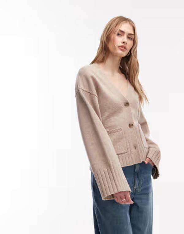 アンドアザーストーリーズ レディース アウター ジレー 酉の方角目じるし 羊毛 \u0026 Other Stories wool blend cardigan with cinched waist and volume sleeves BEIGE ベージュ
