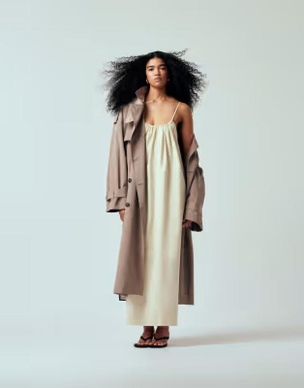 エイソス レディース トップス 衣装 マキシ ASOS DESIGN tailored strappy cocoon maxi dress インチ ecru エクリュ