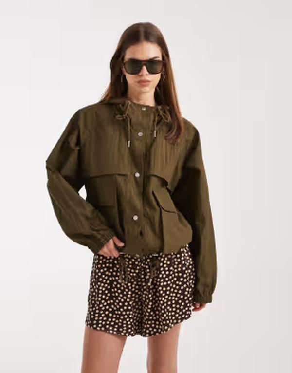 エイソス レディース アウター 上衣・上衣 パーカー ASOS DESIGN rain resistant parka jacket インチ olive オリーブ