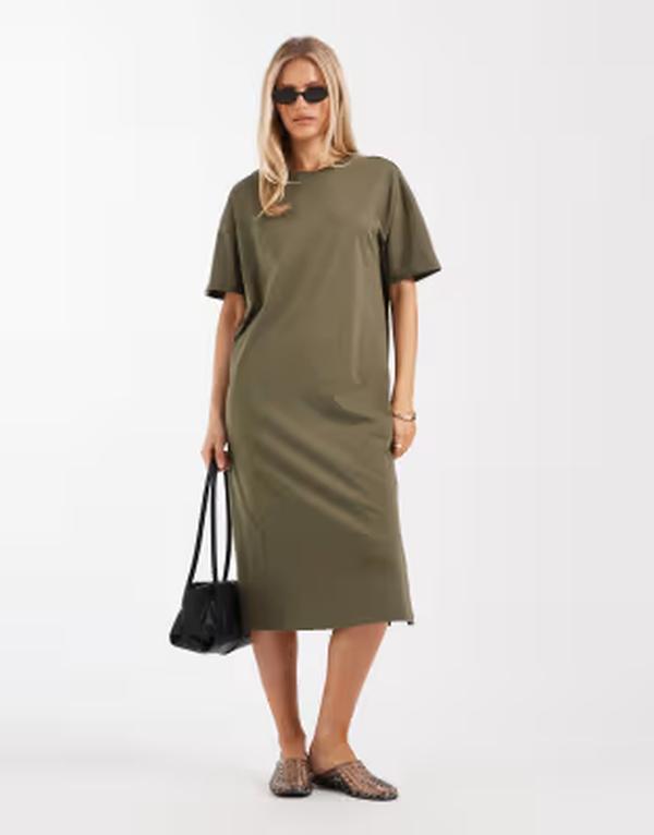 ヴェロモーダ レディース トップス 衣装 プルオーバー Vero Moda oversized T-shirt dress インチ kalamata 緑であること