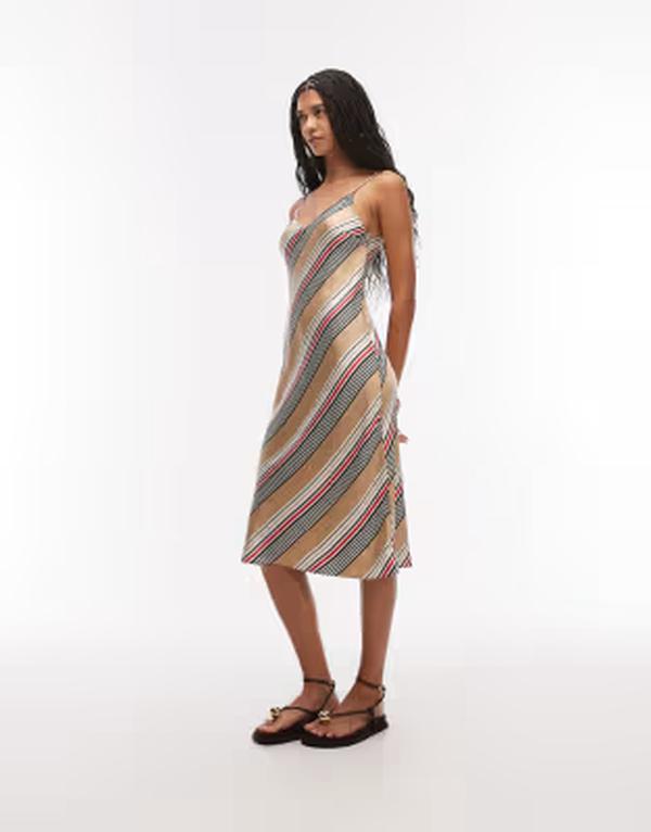 アンドアザーストーリーズ レディース トップス ワンピース & Other Stories cami dresstripes Beige Stripe ベージュ