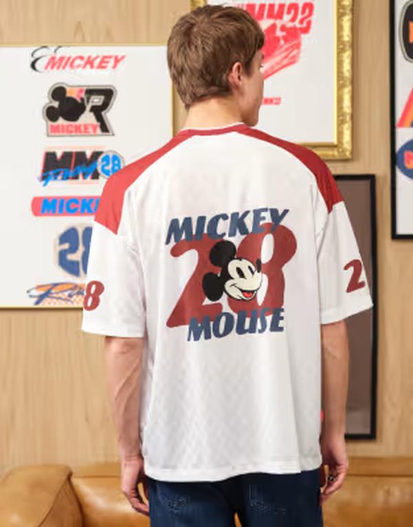 エイソス レディース トップス ティーシャツ 刷り上げる ASOS DESIGN Disney oversized t-shirt with Mickey prints White 白いこと トップス-Tシャツ・カットソー