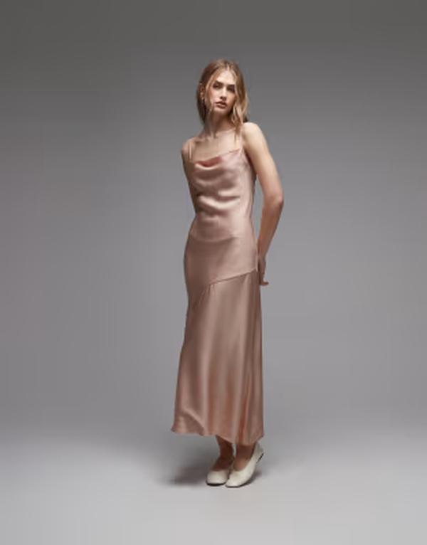 アンドアザーストーリーズ レディース トップス ワンピース マキシ & Other Stories cami maxi slip dress with low back in light orange オレンジ