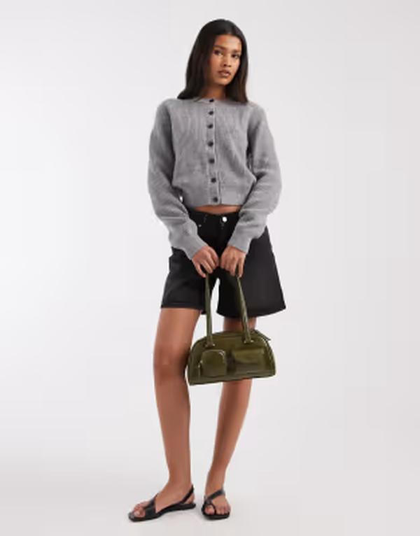 アンドアザーストーリーズ レディース アウター カーディガン ウール コットン & Other Stories wool cotton blend slim cardigan melange Gray melange グレー