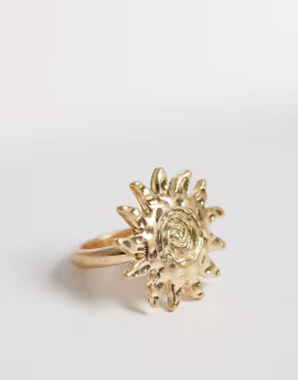 エイソス レディース アクセサリー リング ASOS DESIGN ring with sun design tone GOLD ゴールド