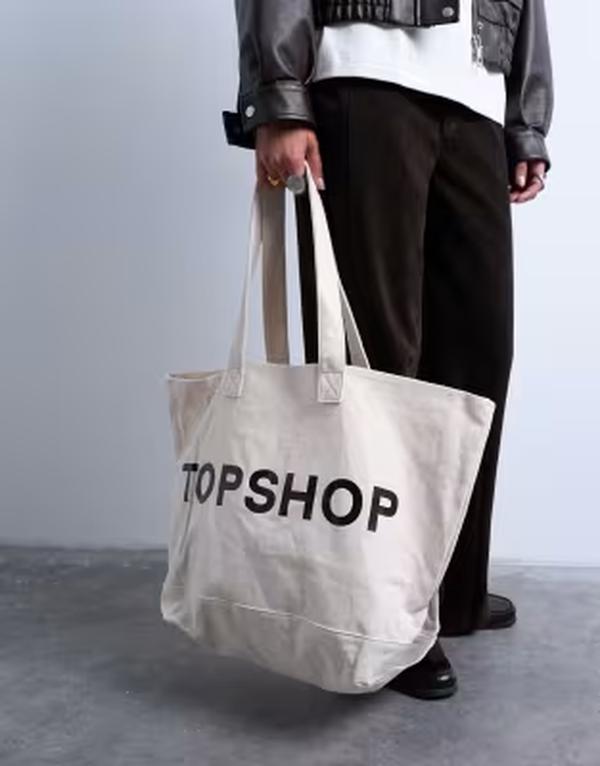 とっ始め販売店 レディース 御徒面子 Topshop canvas tote bag WHITE 白いこと