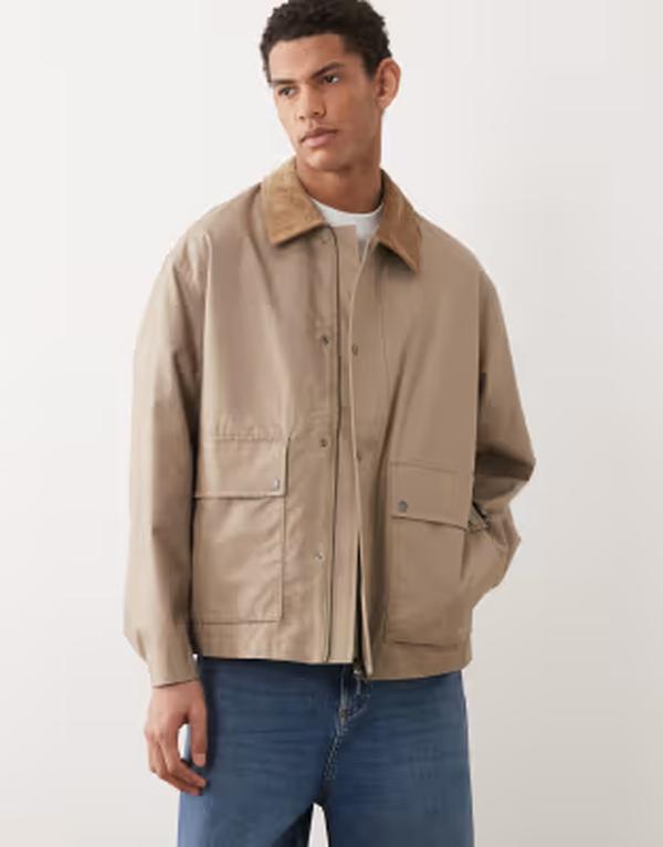 セレクティッド メンズ アウター 上衣・上衣 Selected barn jacket Weathered teak ベージュ